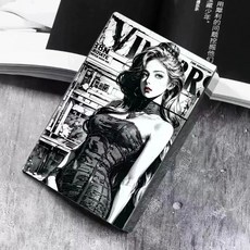 新款ins風香煙收納盒 20支粗翻蓋式煙盒 個性炫酷禮物, 8, 1個