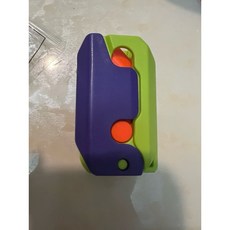 圓仔 木魚槍 木魚功德槍 功德槍 木魚手槍 紓壓神器 新奇特玩具, 蘿蔔（紫綠）, 1個