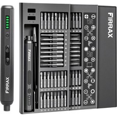 미니 전기 드라이버 세트 5개의 토크 설정 64비트 LED 조명 PC 전화 카메라용 파워 수리 도구 키트를 갖춘 FIRAX 76-in-1 소형 정밀 무선