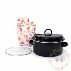 라온지니 직화 냄비 장갑 포함 28cm 고구마냄비 군밤직화냄비 직화솥