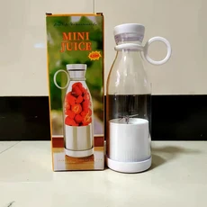 미니 빠른 주스 Juicer 신선한 과일 믹서 스무디 병 핸드 6 블레이드 USB 충전식 다기능 블렌더, 01 420ML, 04 white