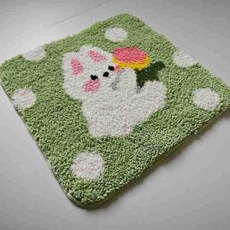 해피유통 유아 아동용 귀여운 캐릭터 원형 방석 소프트 플러시 체크 무늬 좌석 쿠션 사계절 사용 가능, 40*40센티미터., 6