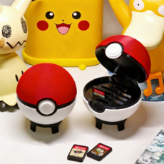 닌텐도스위치 칩 카트리지 보관함 케이스 포켓몬 몬스터볼, 1개, 블랙 스탠드