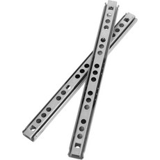 픽소시 17mm 폭 이단 좁은형 볼베어링 서랍 슬라이드 2개 세트 양방향 접근 가능 조용한 설계 소형 선물 상자 및 캐비닛용