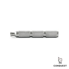 CONQUEST 義大利 RazoRock Old Type Razor 開放式傳統刮鬍刀 316L不鏽鋼手柄, 1個, Super Knurl Handle單柄, 1