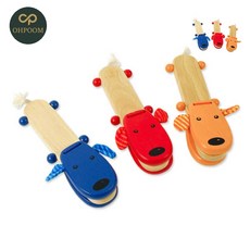 [픽글] 음악놀이세트 어린이음악체험 음악교육교구 강아지 핸들캐스터네츠 랜덤 1개