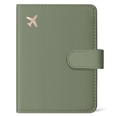 Passport Holder for Travel Essentials RFID Blocking Leather Cover Wallet with Magnetic Closure A