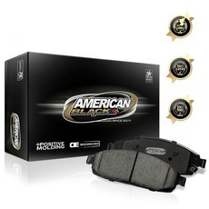 American BLACK 블랙 블랙 D-440 프리미엄 세미 메탈릭 프론트 브레이크 패드 현대 액센트 1996-2005 / 엑셀 1990-1994 / 미츠비시 프리시스 199, American BLACK 블랙 블랙 D-440 프리미