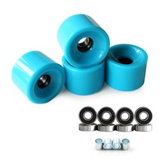 성능 향상을 위한 베어링 소프트 크루저 휠이 장착된 4Pcs 78A 롱보드 휠, Blue