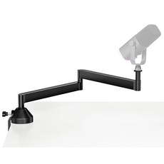 이노기어 USB 게이밍 마이크 세트 노이즈 캔슬링 콘덴서 마이크와 붐 암 RGB 음소거 폰 잭이 포함된 스트리밍 팟 트 보컬 PC 컴퓨터 유튜브 디스코드 화이트, Bla, 2 Axis Arm with c