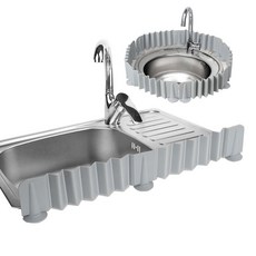 고무소재 싱크물막이 실리콘 주방싱크대 개수대 물맊이 삼정331회색 조리대 78337pc 1(PC)