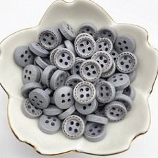 4 버튼 10mm 컬러 의류 버튼 액세서리 웨딩 50 장식 키즈 우드 홀 재봉 미니, 1개, 61