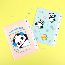 파오랑 팬더 판다 5포켓 인덱스 홀더 (2 option), 옐로우 (N_PA_022) 옐로우 (N_PA_022)