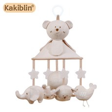 Kakiblin 嬰兒音樂床鈴 有機棉 吊傘床掛件, 貝貝熊吊傘(袋裝), 1個