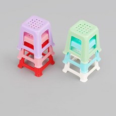 해외 SSbeauty M 6X 112 미니어처 인형의 집 의자 스케일 가구 플라스틱 스툴 미니 다이닝 룸 장식 사진 소품 6 미국매장정품+ 1724207