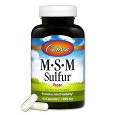 Carlson MSM硫素素食膠囊 1000mg, 90顆, 1罐