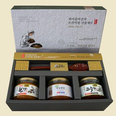 지리산 피아골 전통 재래식 고로쇠 된장 간장 고추장 천연벌꿀 명절 선물세트, 1세트
