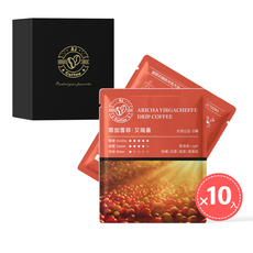 AiCoffee 艾瑞嘉 耶加雪菲 濾掛咖啡, 1個, 艾瑞嘉 濾掛咖啡 (盒裝), 11g, 10個裝