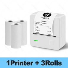미니 POS 영수증 모바일 프린터 무선 블루투스 휴대용 Loyverse SII 기계 지원, White add 3Rolls