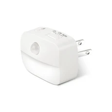 야간 조명 벽 2 팩에 꽂기 황혼에서 새벽까지의 센서 3000K 소프트 화이트 0.3W 욕실 복도용 LED, Amber