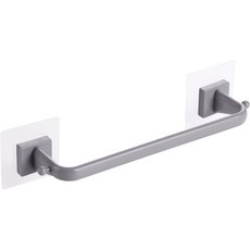 多用壁掛式鞋架抹布架省空間牆上拖鞋架子簡易粘貼雙杆毛巾收納架, 1個, 灰色(150個/箱):長度30CM