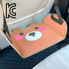 모아모아샵 편안휴식 피로제로 차량용 발받침대, 귀여운곰돌이