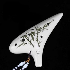 도자기 오카리나 알토 연습용 C, (12홀 AC)블랙 세라믹-초보 추천, 1개