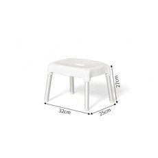 신발장 식탁의자 가정용 낚시의자 분해가능 원형의자, 퓨어화이트 25cm