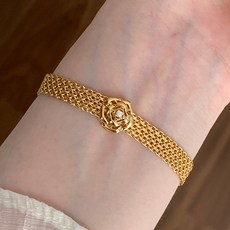 루크 골드 금장 스트랩 팔찌 18K Gold Plated