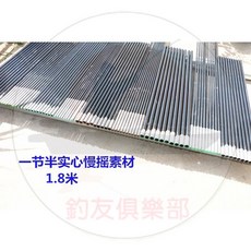 【釣友俱樂部】DIY一節半實心碳素慢搖鐵板竿素材1.8米PE0.8-2等船釣竿魚竿竿胚釣竿改裝配件 魚竿DIY, 一節半PE4-6,1.8