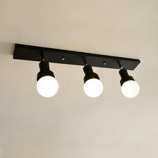 TO PLACE 牛奶3燈直附式吸頂燈, 黑色