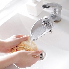 어린이 손씻기 수도꼭지 연장탭 보조기 세면대 연장기 유아 수도꼭지, 1개, 베이지