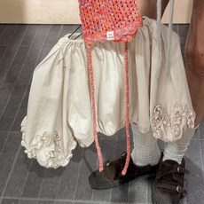 女童泡泡袖襯衫 水洗棉韓版襯衣