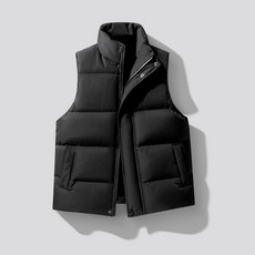 男士冬季休閒寬鬆羽絨馬甲 - 團隊服外穿