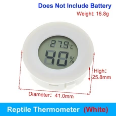 미니 LCD 디지털 온도계 냉동고 온도-50-110 ℃ 냉장고 온도계 실내 실외 방수 프로브, 05 Reptilie White