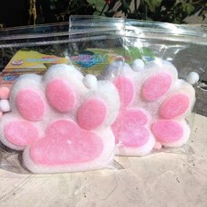 亮燈貓爪捏捏樂 解壓玩具 超軟泥感食玩 減壓玩具, 15*15巨大植絨粉色貓爪【pvc袋12, 1個