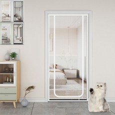 방묘문 지퍼방충문 현관문 90x220cm 안전문 칸막이 애완동물, 본상품선택