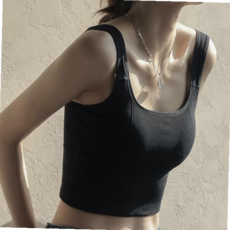 사계절츄리닝 캡 일체형 크롭 켓 밴딩 이너웨어 캡 TPWC46DCC