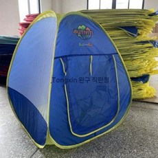어린이 텐트 방 아기 놀이집 볼 유아용 수영장 장난감, 80x80x90cm, 노랑-파랑 텐트