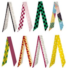 鬼滅之刃COS服裝扮道具：蝴蝶忍、禰豆子、炭治郎飄帶絲巾髮帶頭飾，動漫角色扮演必備