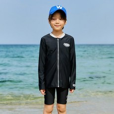 아레나 키즈 남녀공용 수영복/래시가드 아레나 키즈 넘버링 4부 A5BB1BE06BLK