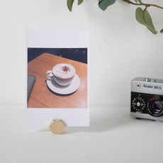 금속아저씨 황동 골드 메모꽂이 명함꽂이(육각), 1개, 상세페이지 참조