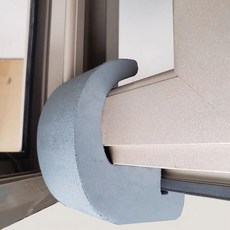 XY 窗戶止關器 限位器 斷橋鋁窗戶 防風防碰頭 柔軟耐用 寶寶家居神器, 1個, 灰色 窗戶厚度4.5到6.5cm可用