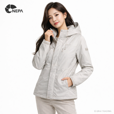 [정품] 네파 여성 패딩 바람막이 자켓 - 간절기 보온 윈드브레이커 (NPA-WPW25F01)