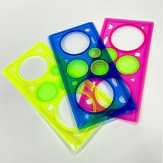 학생 미술 교구 도형그리기 톱니바퀴자 기하학 패턴 템플릿 학용품