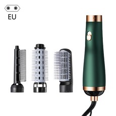 Hair dryer brush hot air hair brush comb 3-in-1 hot air brush salon anion blow dryer straightener, 1세트, Green, 3TT803453_李运高