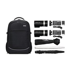 王冠攝影社 GODOX 外拍攜帶型棚燈 AD300 Pro X2 Kit雙燈套裝組 專業燈具 輕巧便攜 開年公司貨, 1個, AD300Pro X2 Kit雙燈套裝組, AD300Pro X2 Kit雙燈套裝組