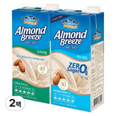 아몬드브리즈 2종(오리지널+언스위트) 두유, 2개, 950ml