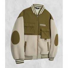 트릴리온 플리스 2 포켓 워크 바시티 집업 자켓 [베이지] 276722