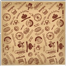 美式漢堡輕食紙 30 x 30cm 牛皮TEA TIME, 100張, 1包